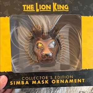 Disney The Lion King Simba Mask Ornament - Gold and Brown